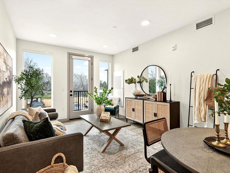 The Ivywild 1 bedroom living space