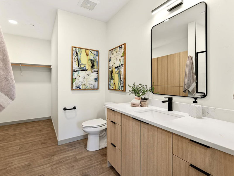 The Ivywild 2 bedroom primary bathroom. Finishes & Fixtures